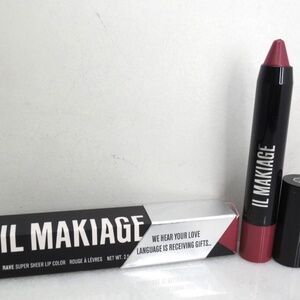 IL MAKIAGE RAVE LIP CRAYON SUPER SHEER LIP COLOR in SAMUI 454 NIB